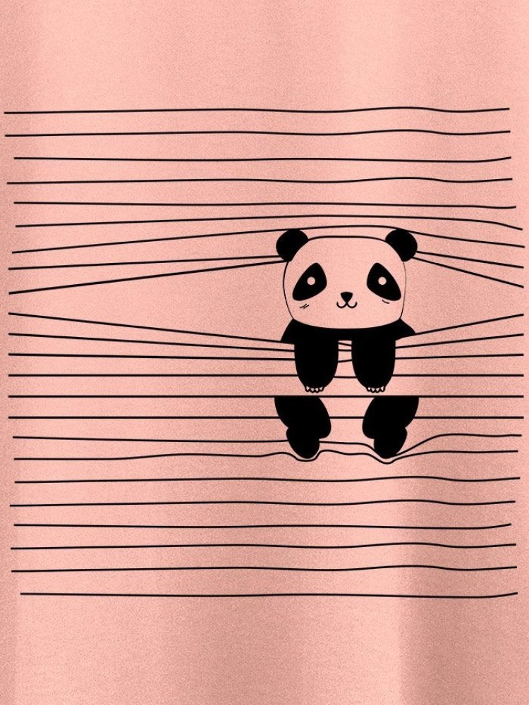 Peeping Panda Half Sleeve T-shirt for Men
