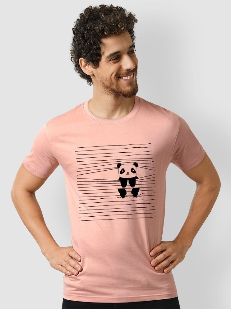 Peeping Panda Half Sleeve T-shirt for Men