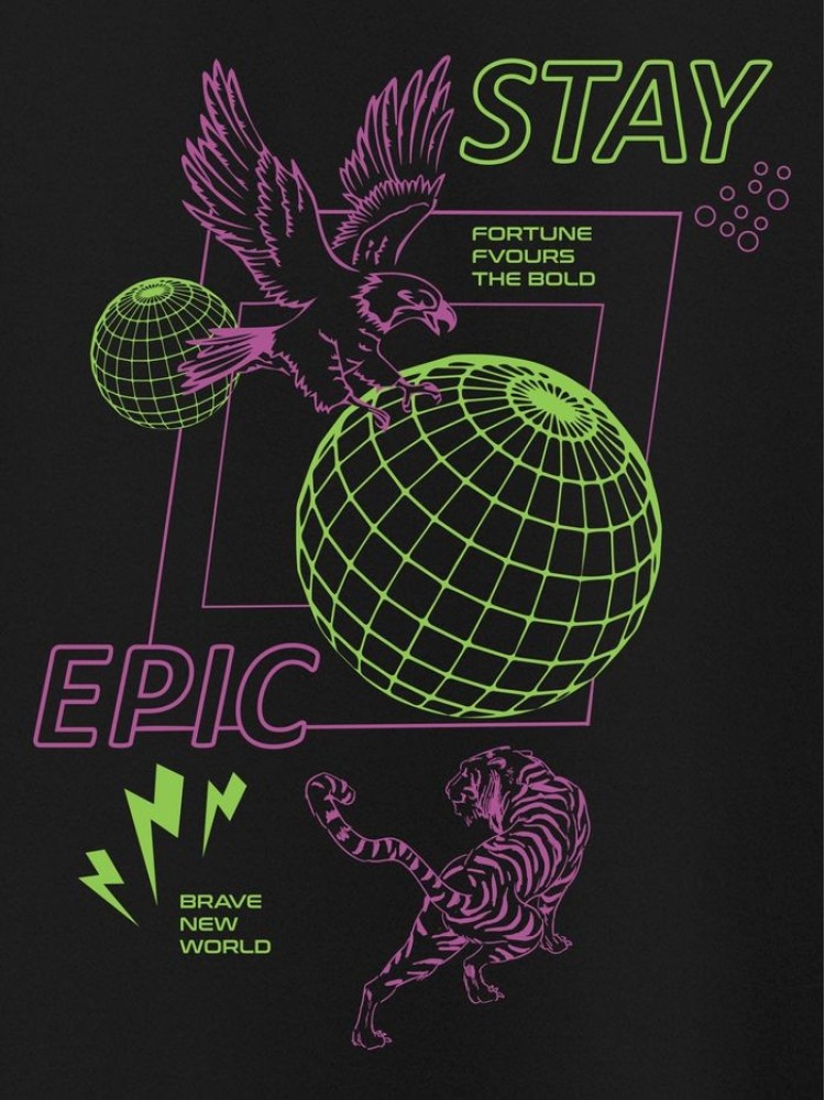 Stay Epic Half Sleeve T-shirt for Men