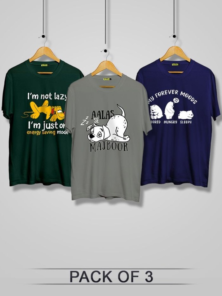 Pack of 3 - Moody Printed Combo T-shirt