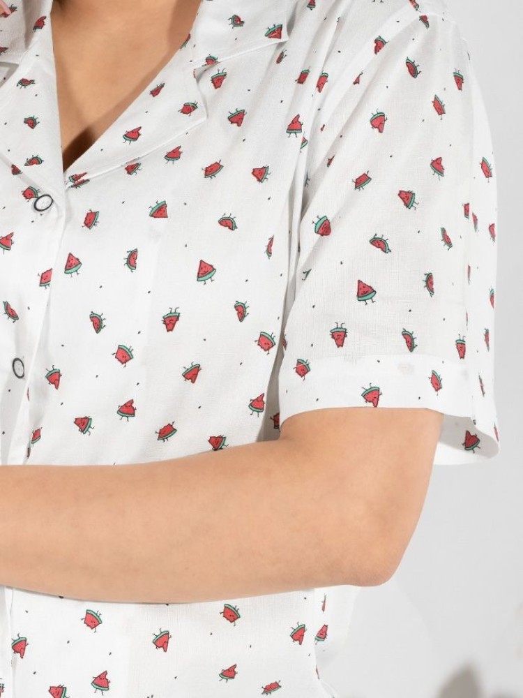 Sliced Watermelon Casual Shirts for Women