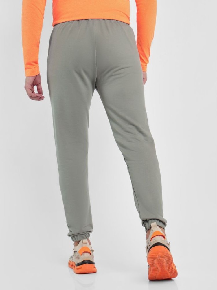 Solid Cloud Grey Knitted Men Jogger