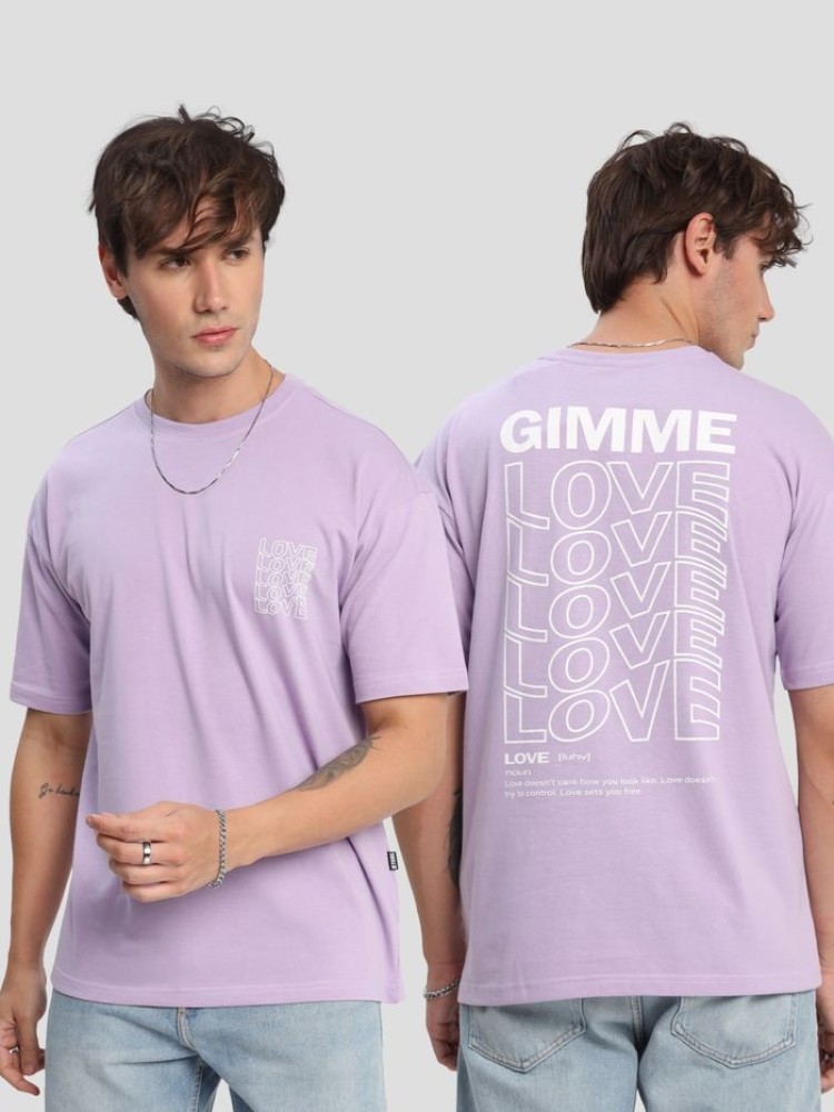 Gimme Love Printed Oversized T-shirt for Men