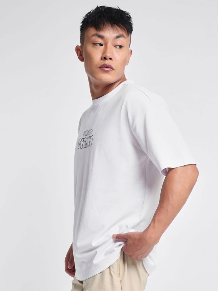 Hungry for Techno Printed Oversized T-shirt for Men