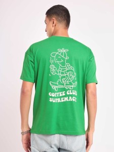 Coffee Club Supremacy Printed Oversized T-shirt for Men