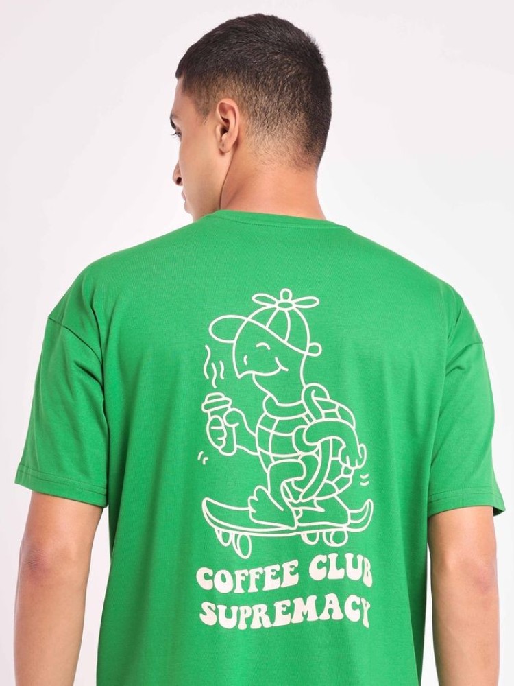 Coffee Club Supremacy Printed Oversized T-shirt for Men