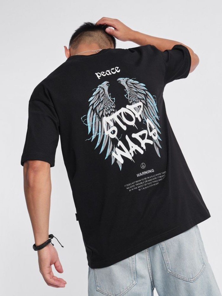 Peace Printed Oversized T-shirt for Men