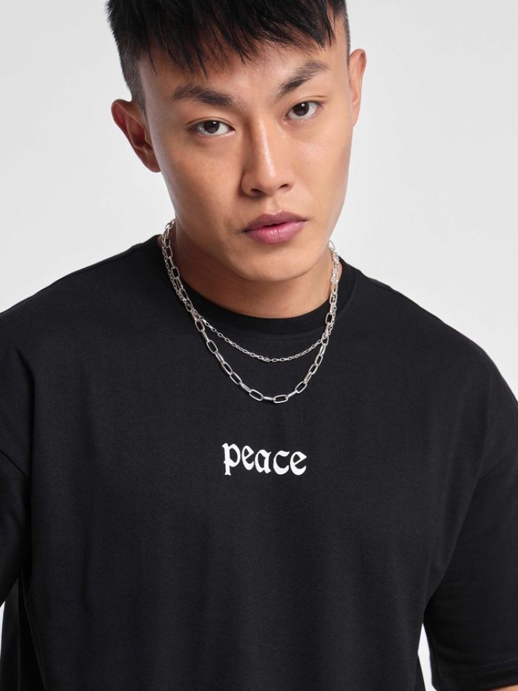Peace Printed Oversized T-shirt for Men