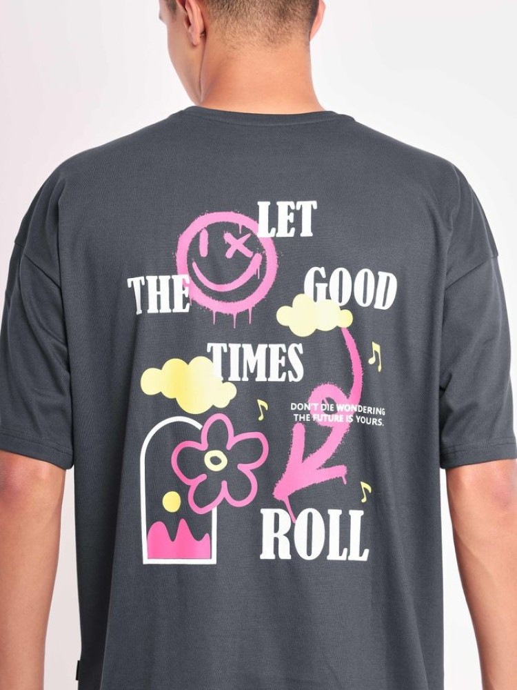Good Times Printed Oversized T-shirt for Men