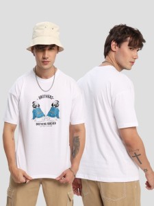 Brothers Forever Printed Oversized T-shirt for Men