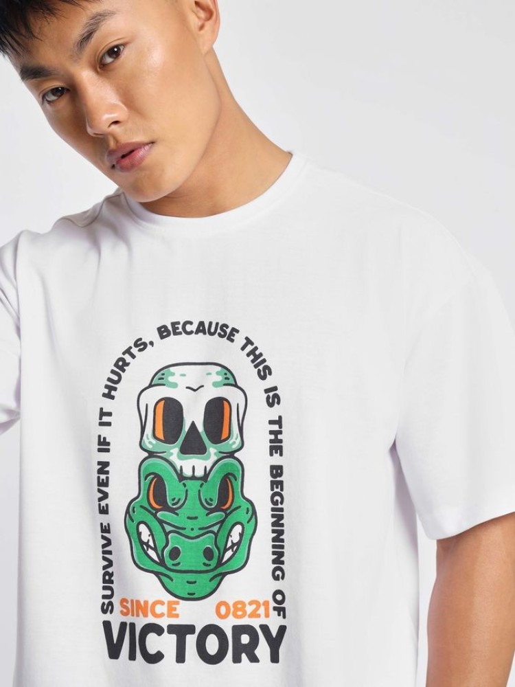 Victory Printed Oversized T-shirt for Men