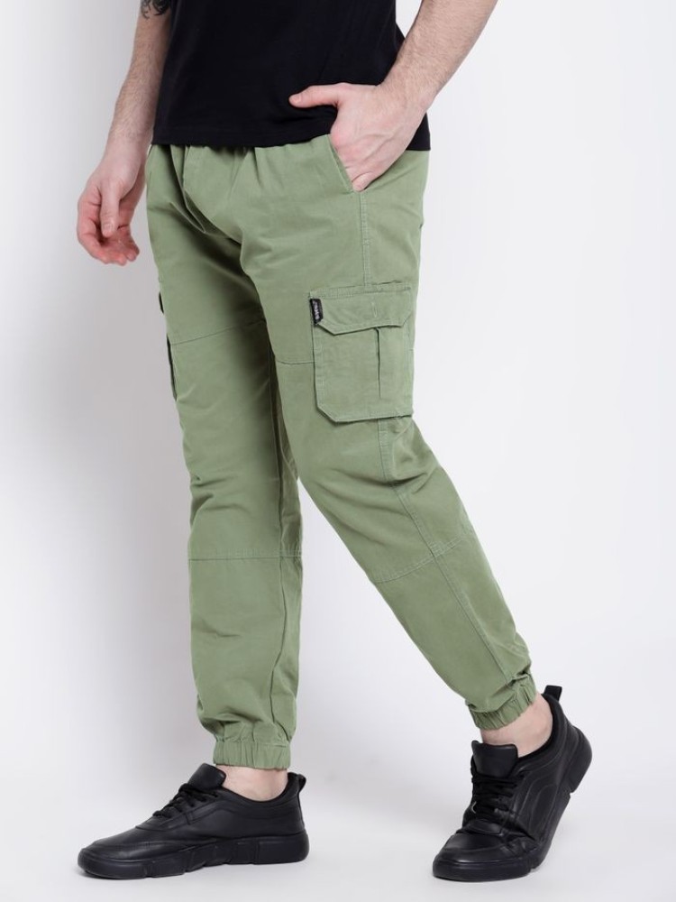 Pale Olive Dual Pocket Cargo Joggers