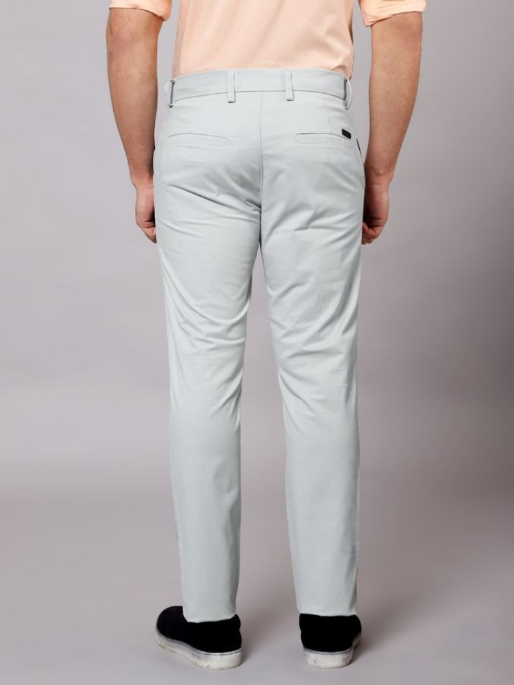 Silvery White Chinos for Men