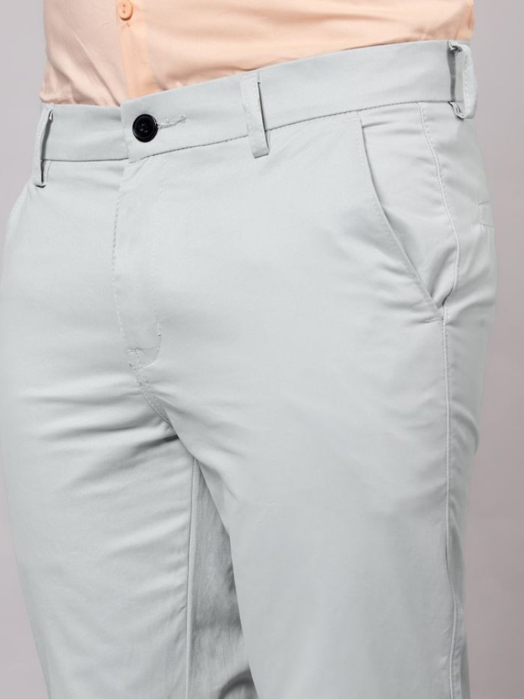 Silvery White Chinos for Men