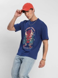 Illusional Thoughts Printed Oversized T-Shirts for Mens