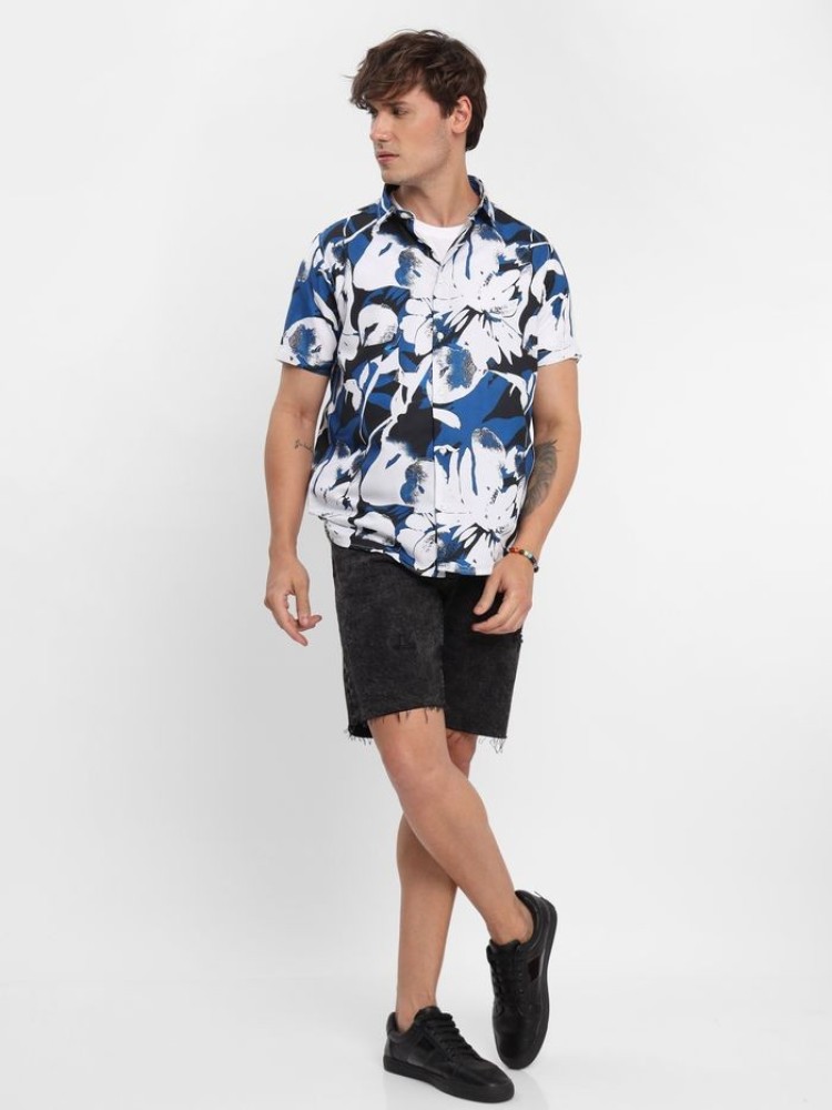 Abstract Floral Hawaiian Shirts