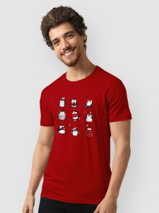 Holiday Penguin Printed T-shirts for Men