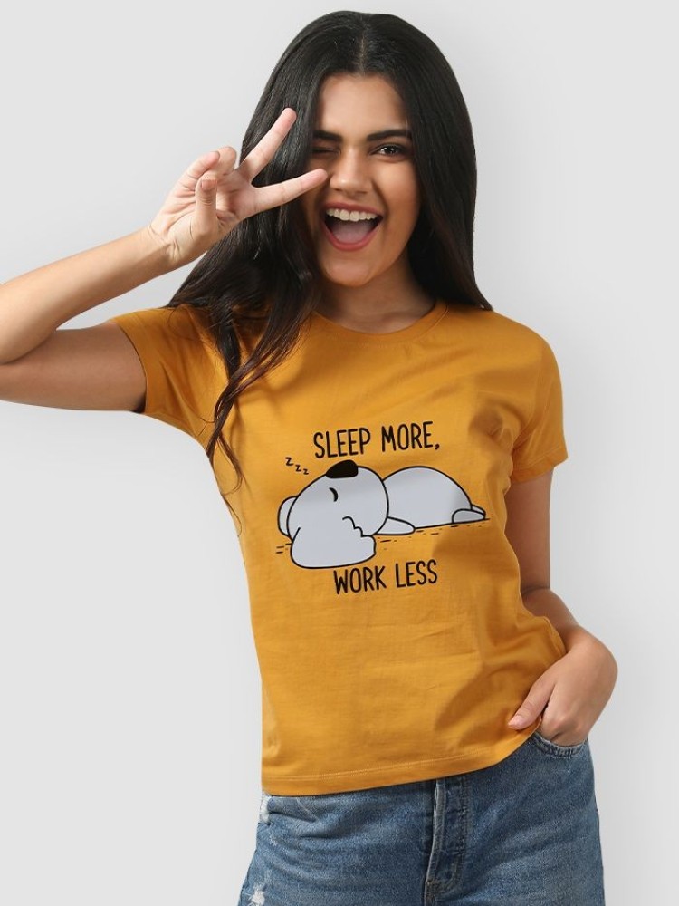 Sleep More Work Less T-shirts for Girls