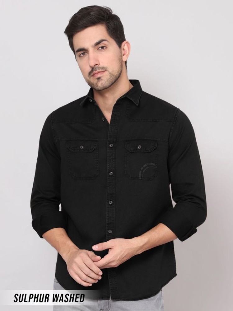 Black Sulphur Twill Shirt for Men