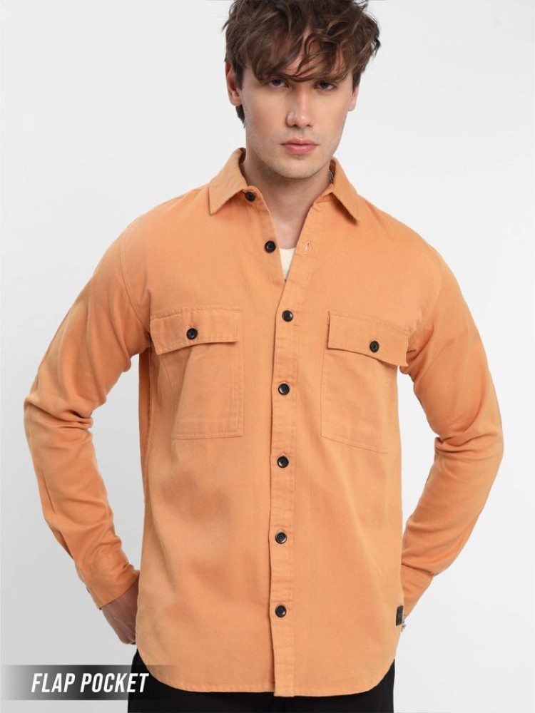 Pastel Orange Urban Shirt for Men