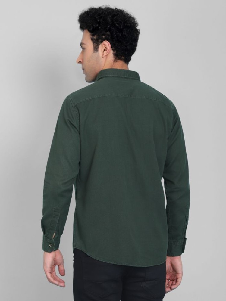 Regent Green Sulphur Twill Shirt for Men