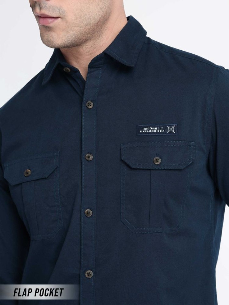 Navy Blue Urban Shirt for Men