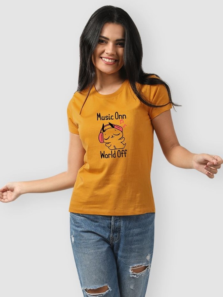Music On World Off T-shirts For Girls
