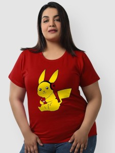 Pikachu Music Women Plus Size T-shirt