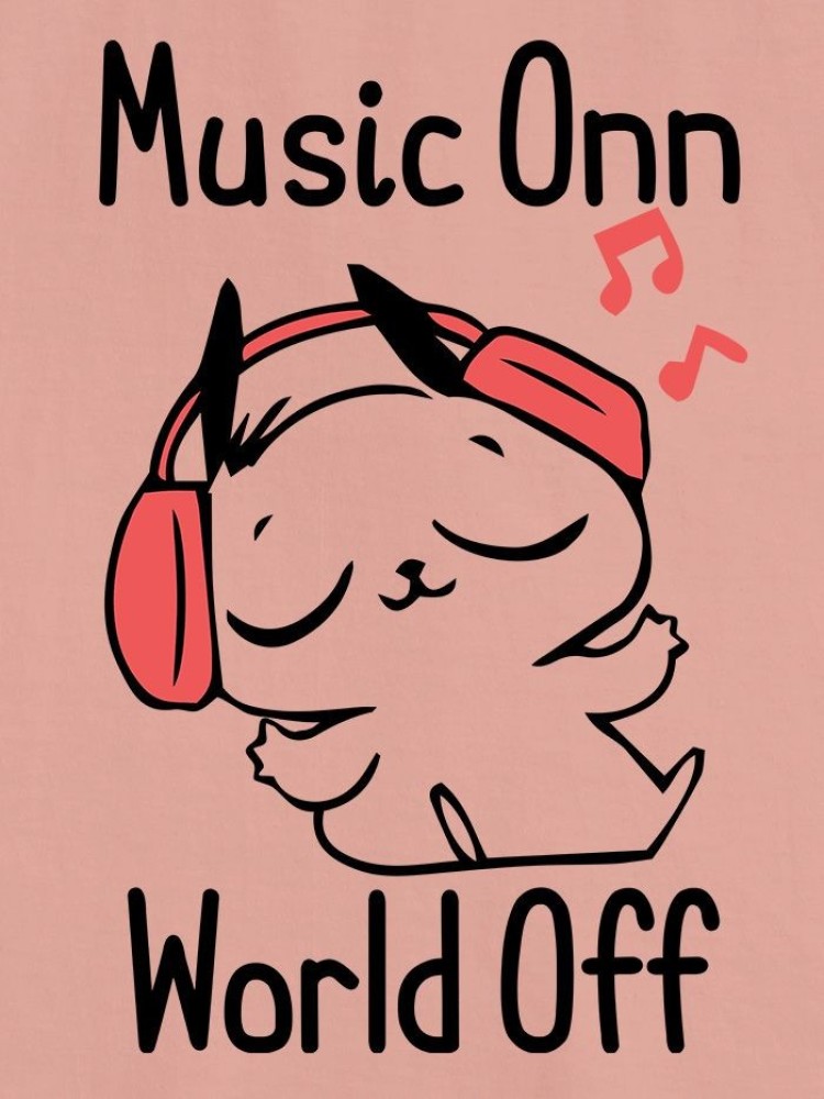 Music On World Off T-shirts For Girls