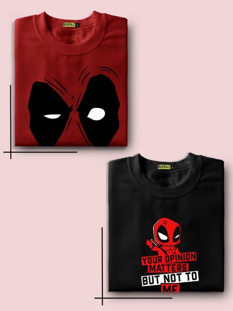 Pack Of 2 - Deadpool Printed Combo T-shirt