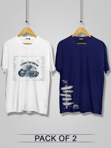 Pack of 2 - Wanderlust Printed Combo T-shirts